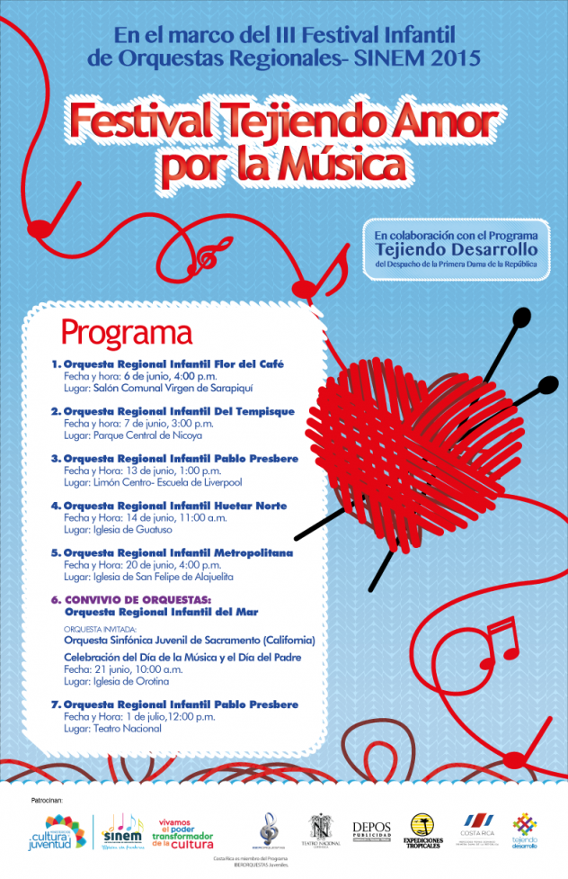 Afiche Festival Tejiendo Amor por la Música