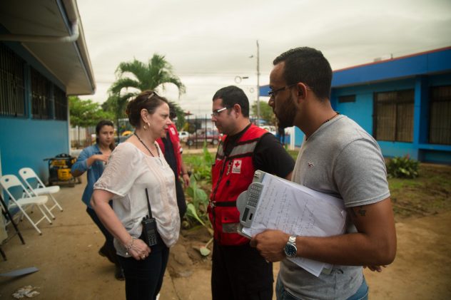 Upala, atencion emergencia huracán Otto, VicePresidenta Ana Helena Chacon , 26 Nov 2016 , fotógrafo : Roberto Carlos Sanchez